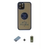 MARSİLYAN™- iPhone 12 Pro Max Kılıf Yörünge Çizgi - Siyah Joko Magic 5D Hayalet Cam + Shine Kamera Lens Koruma Cam - GI