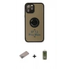 MARSİLYAN™- iPhone 12 Pro Max Kılıf Yörünge Çizgi - Siyah Joko Magic 5D Hayalet Cam + Sierra Blue Shine Kamera Lens Koruma Cam