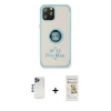MARSİLYAN™- iPhone 12 Pro Max Kılıf Yörünge Çizgi - Siyah Mat Seramik Nano Ekran Koruyucu + Shine Kamera Lens - LT