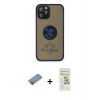 MARSİLYAN™- iPhone 12 Pro Max Kılıf Yörünge Çizgi - Siyah Mat Seramik Nano Ekran Koruyucu + Shine Kamera Lens Koruma Cam - PE