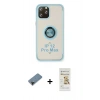 MARSİLYAN™- iPhone 12 Pro Max Kılıf Yörünge Çizgi - Siyah Mat Seramik Nano Ekran Koruyucu + Shine Kamera Lens Koruma Cam - SH
