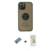 MARSİLYAN™- iPhone 12 Pro Max Kılıf Yörünge Çizgi - Siyah Mat Seramik Nano Ekran Koruyucu + Shine Kamera Lens Koruma Cam - SH