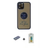 MARSİLYAN™- iPhone 12 Pro Max Kılıf Yörünge Çizgi - Siyah Polymer Nano Ekran Koruyucu + Renkli Kamera Lens Koruma Cam - YL