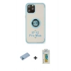 MARSİLYAN™- iPhone 12 Pro Max Kılıf Yörünge Çizgi - Siyah Polymer Nano Ekran Koruyucu + Shine Kamera Lens Koruma Cam - MI