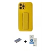 MARSİLYAN™- iPhone 12 Pro Max Kılıf Yörünge Yansıma - Şeffaf Royal Nano Ekran Koruyucu + Renkli Kamera Lens Koruma Cam - SI