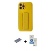 MARSİLYAN™- iPhone 12 Pro Max Kılıf Yörünge Yansıma - Şeffaf Royal Nano Ekran Koruyucu + Renkli Kamera Lens Koruma Cam - YL