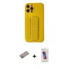 MARSİLYAN™- iPhone 12 Pro Max Kılıf Yörünge Yansıma - Siyah Joko 5D Cam + Shine Kamera Lens Koruma Cam - SABE