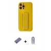MARSİLYAN™- iPhone 12 Pro Max Kılıf Yörünge Yansıma - Siyah Joko Magic 5D Cam + Metal Kamera Lens Koruma Cam - GD
