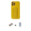 MARSİLYAN™- iPhone 12 Pro Max Kılıf Yörünge Yansıma - Siyah Joko Magic 5D Cam + Shine Kamera Lens Koruma Cam - SABE