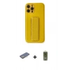 MARSİLYAN™- iPhone 12 Pro Max Kılıf Yörünge Yansıma - Siyah Joko Magic 5D Hayalet Cam + Renkli Kamera Lens Koruma Cam - SI