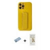 MARSİLYAN™- iPhone 12 Pro Max Kılıf Yörünge Yansıma - Siyah Mat Seramik Nano Ekran Koruyucu + Shine Kamera Lens Koruma Cam - MI