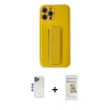 MARSİLYAN™- iPhone 12 Pro Max Kılıf Yörünge Yansıma - Siyah Mat Seramik Nano Ekran Koruyucu + Shine Kamera Lens - LT