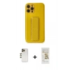 MARSİLYAN™- iPhone 12 Pro Max Kılıf Yörünge Yansıma - Siyah Mat Seramik Nano Ekran Koruyucu + Shine Kamera Lens - GD