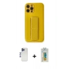 MARSİLYAN™- iPhone 12 Pro Max Kılıf Yörünge Yansıma - Siyah Polymer Nano Ekran Koruyucu + Shine Kamera Lens - LT
