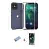 MARSİLYAN™- iPhone 12 Pro Max Kılıf Zirve Doku - Şeffaf 360 Full Body Arka Koruyucu + Shine Kamera Lens Koruma Cam - MI