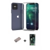 MARSİLYAN™- iPhone 12 Pro Max Kılıf Zirve Doku - Şeffaf 360 Full Body Arka Koruyucu + Shine Kamera Lens Koruma Cam - SABE