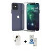MARSİLYAN™- iPhone 12 Pro Max Kılıf Zirve Doku - Şeffaf Royal Nano Ekran Koruyucu + Shine Kamera Lens - GD