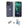 MARSİLYAN™- iPhone 12 Pro Max Kılıf Zirve Doku - Şeffaf Royal Nano Ekran Koruyucu + Shine Kamera Lens Koruma Cam - SABE