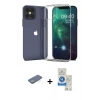 MARSİLYAN™- iPhone 12 Pro Max Kılıf Zirve Doku - Şeffaf Royal Nano Ekran Koruyucu + Renkli Kamera Lens Koruma Cam - YL