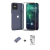 MARSİLYAN™- iPhone 12 Pro Max Kılıf Zirve Doku - Şeffaf Uv Polymer Nano Ekran Koruyucu + Metal Kamera Lens Koruma Cam - GD