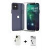 MARSİLYAN™- iPhone 12 Pro Max Kılıf Zirve Doku - Şeffaf Uv Polymer Nano Ekran Koruyucu + Shine Kamera Lens - GD