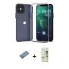 MARSİLYAN™- iPhone 12 Pro Max Kılıf Zirve Doku - Siyah 20D Premium Cam Ekran Koruyucu + Shine Kamera Lens Koruma Cam - GS