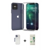 MARSİLYAN™- iPhone 12 Pro Max Kılıf Zirve Doku - Siyah 20D Premium Cam Ekran Koruyucu + Shine Kamera Lens - LT