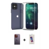 MARSİLYAN™- iPhone 12 Pro Max Kılıf Zirve Doku - Siyah Joko 5D Cam + Neon Fosforlu Kamera Lens - TU