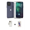 MARSİLYAN™- iPhone 12 Pro Max Kılıf Zirve Doku - Siyah Joko 5D Cam + Shine Kamera Lens - GD