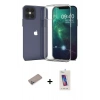 MARSİLYAN™- iPhone 12 Pro Max Kılıf Zirve Doku - Siyah Joko 5D Cam + Shine Kamera Lens Koruma Cam - SABE
