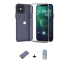 MARSİLYAN™- iPhone 12 Pro Max Kılıf Zirve Doku - Siyah Joko Magic 5D Cam + Metal Kamera Lens Koruma Cam - GD