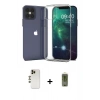 MARSİLYAN™- iPhone 12 Pro Max Kılıf Zirve Doku - Siyah Joko Magic 5D Hayalet Cam + Shine Kamera Lens - GD