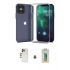 MARSİLYAN™- iPhone 12 Pro Max Kılıf Zirve Doku - Siyah Polymer Nano Ekran Koruyucu + Shine Kamera Lens - GD