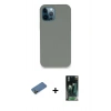 MARSİLYAN™- iPhone 12 Pro Max Kılıf Zirve Modern Özel Seri - Şeffaf 360 Full Body Arka Koruyucu + Shine Kamera Lens Koruma Cam - GD