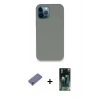 MARSİLYAN™- iPhone 12 Pro Max Kılıf Zirve Modern Özel Seri - Şeffaf 360 Full Body Arka Koruyucu + Metal Kamera Lens Koruma Cam - GD