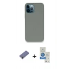 MARSİLYAN™- iPhone 12 Pro Max Kılıf Zirve Modern Özel Seri - Şeffaf Royal Nano Ekran Koruyucu + Metal Kamera Lens Koruma Cam - GD