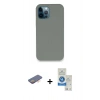 MARSİLYAN™- iPhone 12 Pro Max Kılıf Zirve Modern Özel Seri - Şeffaf Royal Nano Ekran Koruyucu + Renkli Kamera Lens Koruma Cam - TU