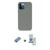 MARSİLYAN™- iPhone 12 Pro Max Kılıf Zirve Modern Özel Seri - Şeffaf Royal Nano Ekran Koruyucu + Shine Kamera Lens Koruma Cam - GI