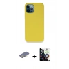 MARSİLYAN™- iPhone 12 Pro Max Kılıf Zirve Modern Özel Seri - Şeffaf Temperli Cam Ekran Koruyucu + Renkli Kamera Lens Koruma Cam - SI