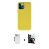 MARSİLYAN™- iPhone 12 Pro Max Kılıf Zirve Modern Özel Seri - Şeffaf Temperli Cam Ekran Koruyucu + Shine Kamera Lens - LT