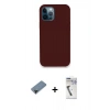 MARSİLYAN™- iPhone 12 Pro Max Kılıf Zirve Modern Özel Seri - Şeffaf Uv Polymer Nano Ekran Koruyucu + Shine Kamera Lens Koruma Cam - SH