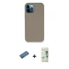 MARSİLYAN™- iPhone 12 Pro Max Kılıf Zirve Modern Özel Seri - Siyah 20D Premium Cam Ekran Koruyucu + Shine Kamera Lens Koruma Cam - GD
