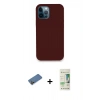 MARSİLYAN™- iPhone 12 Pro Max Kılıf Zirve Modern Özel Seri - Siyah 20D Premium Cam Ekran Koruyucu + Shine Kamera Lens Koruma Cam - GD