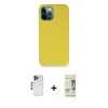 MARSİLYAN™- iPhone 12 Pro Max Kılıf Zirve Modern Özel Seri - Siyah 20D Premium Cam Ekran Koruyucu + Shine Kamera Lens - LT