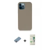 MARSİLYAN™- iPhone 12 Pro Max Kılıf Zirve Modern Özel Seri - Siyah 20D Premium Cam Ekran Koruyucu + Shine Kamera Lens Koruma Cam - GI