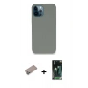 MARSİLYAN™- iPhone 12 Pro Max Kılıf Zirve Modern Özel Seri - Siyah 360 Mat Full Body Arka Koruyucu + Shine Kamera Lens Koruma Cam - SABE