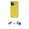 MARSİLYAN™- iPhone 12 Pro Max Kılıf Zirve Modern Özel Seri - Siyah 3D Antistatik Cam Ekran Koruyucu + Shine Kamera Lens Koruma Cam - GD
