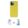 MARSİLYAN™- iPhone 12 Pro Max Kılıf Zirve Modern Özel Seri - Siyah 5D Eko Cam Ekran Koruyucu + Shine Kamera Lens - LT