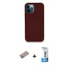 MARSİLYAN™- iPhone 12 Pro Max Kılıf Zirve Modern Özel Seri - Siyah 5D Eko Cam Ekran Koruyucu + Shine Kamera Lens Koruma Cam - SABE