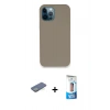 MARSİLYAN™- iPhone 12 Pro Max Kılıf Zirve Modern Özel Seri - Siyah 5D Eko Cam Ekran Koruyucu + Renkli Kamera Lens Koruma Cam - YL